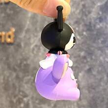 Sanrio Sanrio 1pc Kuromi Series Keychain Cute Anime Doll Key Chain Ring Bag Backpack Charm Car Key Pendant Women Daily Use Gift,Kuromi,Kuromi Stuff,Kuromi Keychain