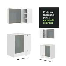 Madesa Gabinete Integral Esquinero 546cm Lux Blanco/gris - Blanco y Gris - Ver 9