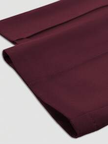 Women 1-Button Long Sleeve Blazer And Trouser Suit Set - Burgundy - View 10