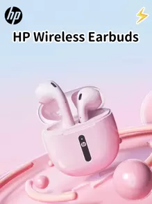 HP 5.3 Wireless Headphones, 30 Hours Super Long Battery Life, Touch Volume Control, Compatible With Various Devices Including Desktop, Laptop, Mobile Phone, Fashionable & Casual, Lovely Christmas Gift For Female Students, Includes Earphone Storage Bag, Type-C Interface - Pink - View 9