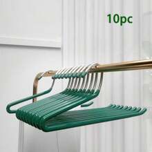 20 pièces Cintres ouverts pour pantalons/pantalons, cintres métalliques recouverts de caoutchouc antidérapants pour jupes/pantalons, râtelier à vêtements