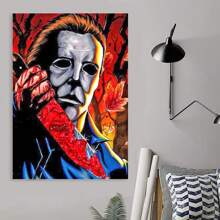Framed Halloween Skeleton Couple, Room Decoration, Perfect Home Decoration, Gift, Creative Home Decoration, High Quality Decorative Posters, Dormitory, Gym, Bar, Cafe, Arcade, Room Living Room Wall Decoration Painting, Perfect Gift.