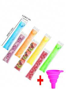 50pcs/100pcs/200pcs Transparent Disposable Ice Popsicle Bags, Household Ice Pop Molds, Sealed, Resistant To Low Temperature, For Juice, Cola, Fruit, Freezing Back To School - Multicolor - View 9