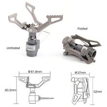 BRS Réchaud à gaz ultra-léger en alliage de titane pour le camping en extérieur, 25g, brûleur de pique-nique ultra-léger, mini-réchaud de poche intégré, convient pour la randonnée et le trekking en extérieur, réchaud de cuisson portable pliable