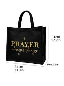 女士祈祷手提包，沙滩手提包，图案，上帝，耶稣，基督教，宗教活动信仰，适合婚礼、生日、节日，是送给女性、妈妈、老师、朋友、伴娘、学生、返校的绝佳礼物，大包，旅行手提包，适合假期周末短途旅行，个性化生日礼物送给朋友她，母亲节礼物 - 彩色 - 查看 10