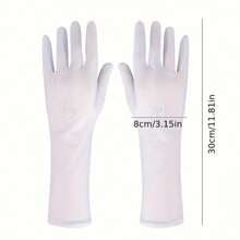 Mid-Length Embroidered Small Flower Elastic Milk Silk Gloves For Women's Spring And Summer Thin Driving And Cycling Sun Protection Gloves - 1Pcs - View 2