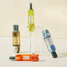 1pc Cute Crocodile 3-In-1 Bottle Brush - Multipurpose Kitchen Cleaning Tool, Suitable For Bottles, Grooves And Caps, With Bristles, Portable Design, Fit For Home And Office Use