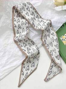 4 件套卡其色头带套装 - 女士和女孩真丝发带头巾 | 日常、派对、婚礼发饰头巾头带吸汗带，发带秋冬度假装女士优雅围巾