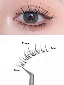 5 Pairs Natural Look Manga Fake Eyelashes - Reusable Wispy Lashes For Cosplay And Stages Comic Style