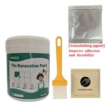 Peinture faible odeur pour baignoire et carrelage de salle de bain, kit de rénovation de baignoire et de carrelage blanc, kit de rénovation de baignoire semi-gloss pour cuisine, évier, fibre de verre