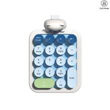 MOFII MOFII Portable 2.4G Wireless Number Keyboard 18 Keys Retro Round Keycads Wireless Keyboard Cute Bear Colorful Numeric Keypad For PC/Desktop/Laptop