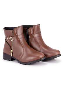 Women Fashion Boots - 鏽棕色 - 查看 10