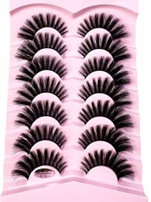 7 pares de pestañas postizas de gato Mink 2025, pestañas postizas naturales 3D Mink suaves y esponjosas, extensiones de pestañas espesas y difuminadas