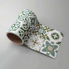 1 Rolle 10cm*100cm moderner einfacher Blumen Wandaufkleber Borte - Verschönert im Handumdrehen Ihre Dekorationen mit selbstklebender Sockelleisten Bordüre für TV-Hintergrund, Türrahmen & Taillenlinien, ideal als Geschenk für Geburtstag, Abschluss, Raumdekoration, Wanddekoration, Badezimmer, Schlafzimmer, Wohnzimmer, Haus Dekoration, Wandkunst, Tapeten, Wandaufkleber