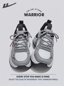 WARRIOR Warrior Comfortable Street Style Chunky Shoes For WomenSpring And SummerLightweight Comfortable Breathable Running Shoes Modest Style Casual Yet Sleek Sneakers Applicable Throughout The Year Wear-Resisting All-Day Wear Training Sneakers