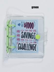 1pc Mini Budgeting Challenge Loose-Leaf Planner With Envelopes - Wallet - View 15