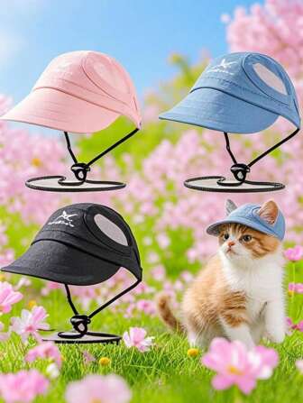 Pet Dog Caps Small Puppy Pets Summer Solid Color Cap Dog Baseball Visor Hat Outdoor Travel Hat Outdoor Accessories Sun Bonnet Cap Travelhelmet