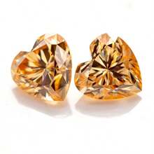 [1CT 6.5x6.5mm] 1 pieza/2 piezas/5 piezas Al por mayor Moissanita en forma de corazón con claridad VVS1 y color D, en colores negro y champán, se puede usar para incrustar joyas
