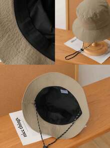 1 件户外可打包速干防水渔夫帽，带零钱袋，男女通用透气户外太阳帽，带口袋 - A - 查看 6