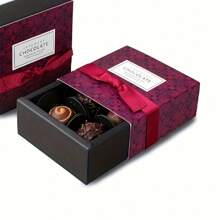 50pcs Chocolate Packaging Trays, White & Black Paper Spacer Boxes, Folding Flower-Shaped Wrapper Candy & Dessert Base For Wedding, Birthday, Party Supplies - Multicolor - View 6