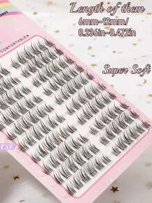 120pcs/10Rows Single False Eyelashes In Sunflower Style, Cartoon Look, Reusable, Eye Enlarging
