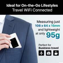 ZTE MF920, 4G+ MiFi, Low-Cost Portable On-The-Go WiFi Router Hotspot, Connect 32 Devices - White - View 6