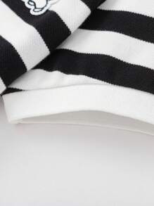 Balabala Vestido polo de bloques de color para niñas, conjunto de verano de moda - tonos blancos y negros - Ver 6