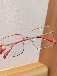 1st Dames Unisex Oversized Vierkante Half-Frame Bril Voor Zakelijk En Op Recept Transparante Brillen Accessoires Brillen Accessoires Voor Vrouwen