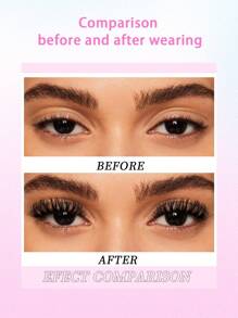 ENCHUW 5 对交叉纤细戏剧假睫毛浓密仿貂皮睫毛全条自然柔软蓬松睫毛