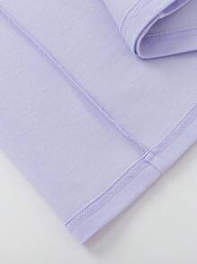 Balabala Girls' Polo Colorblock Dress, Fashionable Summer Outfit - Pink Purple - View 7
