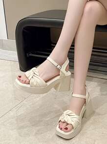 2025 Lightweight Thick-Soled Wrinkled Fashion High Heel Sandals, Mesh Surface Soft Material, Lightweight Fashionable High Heel Platform Sandals, All Seasons Spring/Summer/Autumn/Winter New Style Plus Size Women High Heel Sandals, Comfortable Beautiful Sexy Low Price Women Sandals, High Heel Sandals, Wedge Sandals, Casual Sandals, Athletic Sandals