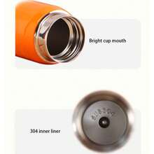 1pc 304 Stainless Steel Double-Walled Vacuum Insulated Portable Cup, Minimalist Compact Mug For Outdoor, Pocket-Sized, Student Gift, 200ml/300ml Back To School