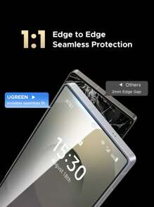 UGREEN قطعتان من أغشية الحماية الناعمة لهواتف S22 و S23 Ultra، هدية لعيد الميلاد، العائلة والأصدقاء، واقي شاشة الهاتف، اكسسوارات الهاتف مقاومة للماء والصدمات ومضادة للخدش ومقاومة للبصمات بتغطية كاملة - شفاف - مشاهدة 6
