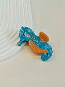 1pc Women's New Acetate Ocean Animal Seahorse Design Small Boutique Hair Clip