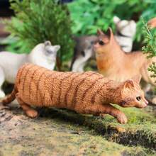 儿童暹罗猫雕像、猫玩具雕像、逼真的塑料小猫雕像、手绘逼真的小猫动物玩具、儿童圣诞礼物