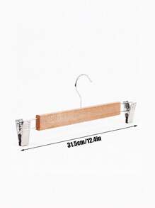 1/5/7pcs Wooden Pants Rack, Wooden Pants/Skirt Hanger With 2 Adjustable Clips And Anti-Rust Hooks, Space Saving Storage Box For Bedroom, Closet, Cabinet, Home, Dorm