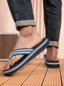 Men's Breathable Indoor Outdoor Wearable Slippers, Summer - Navy Blue - View 7