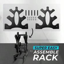 1 件家用哑铃架，哑铃支架，哑铃架，男女健身架 - 黑色 - 查看 9