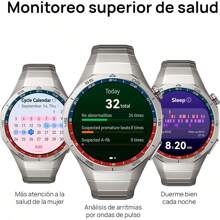 Reloj inteligente ideal para nadar multifuncional, contador de pasos, ritmo cardiaco, deportes y mucho más - Plateado - Ver 2
