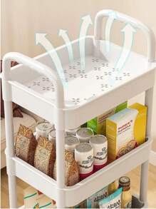 3 Tier Storage Trolley Cart On Wheels Kitchen Bathroom Laundry Rolling Rack