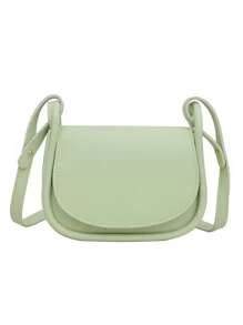 1 Pc New Style Girl's Pu Material Solid Color Fresh And Simple Messenger Bag, Magnetic Closure Design, Simple And Lightweight, Fashionable And Gentle Shoulder Bag, Exquisite And Versatile For Travel, Shopping And Daily Commuting