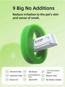 1 包透明质酸注入宠物湿巾，低过敏性狗和猫湿巾，用于清洁和控制气味，爪子、身体和臀部，无香味，80 片 - 白色 - 查看 2