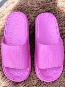 Sandalias De suela gruesa para dama, sandalias de buena calidad y resistentes, sandalias con plataforma - Rosa Fucsia - Ver 3