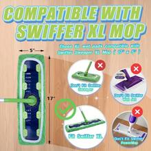 1 pieza/4 piezas Repuestos de mopa Almohadillas húmedas XL para barredora: Paños de barrido en seco de microfibra reutilizables y lavables de gran tamaño para mopa, paño de trapeado húmedo para limpieza de pisos de madera dura, cocina, sala de estar y dormitorio