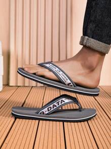 Men's Casual And Fashionable Flip Flops With Soft And Comfortable Sole, For Indoor And Outdoor Use, Unisex Coffee Brown Sandals