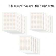 144/240/480/720pcs Double Eyelid Tape Set, Invisible Waterproof, Easy To Use, Lace Design Double Eyelid Tape, Waterproof, Breathable, Eye Shape Adjustment,Makeup,Cheap,Room Decor,Vanity,Travel,Bedroom,Makeup Accessories,Cheap,Stocking Stuffers,Makeup,Makeup Tools,Cheap Stuff,Gifts,Gifts For Women,Christmas Gifts - Nude - View 9