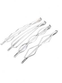 4pcs Minimalist Metal Geometric Hair Clips, Hair Accessories Designed For Girls And Women