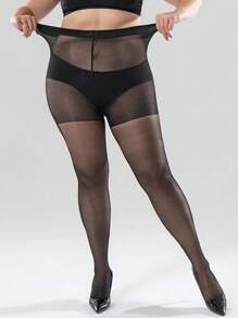 1pc Women Plus Size 0D Ultra-Thin Non-Laddering Pantyhose, Suitable For Spring And Summer - Multicolor - View 13