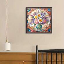 1pc DIY Fantasy Floral Pattern Diamond Painting Kit With Unique Diamonds, Crystal Canvas Wall Art, Suitable For Home Decor Or Unique Birthday Gift