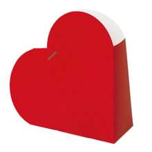 10 piezas Cajas de embalaje de papel en forma de corazón de doble cara color rojo, cajas de regalo plegables con diseño de amor para bodas y fiestas, embalaje creativo para dulces y repostería